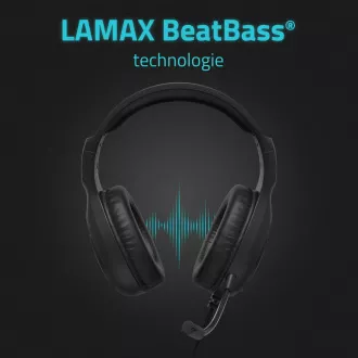 LAMAX Heroes Guard1 - náhlavní sluchátka - černá LAMAX Heroes Guard1 - náhlavní sluchátka - černá