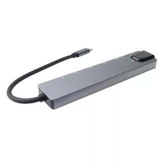 PremiumCord Adaptér USB-C na HDMI + USB3.0 + USB2.0 + PD + SD/TF + RJ45 PremiumCord Adaptér USB-C na HDMI + USB3.0 + USB2.0 + PD + SD/TF + RJ45