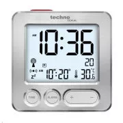TechnoLine WT 265 digitální budík s teploměrem, stříbrný