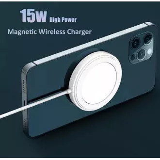 1stCOOL bezdrátová QI nabíječka 15W, přenosná, magnetická, MagSafe kompatibilní, bílá 1stCOOL bezdrátová QI nabíječka 15W, přenosná, magnetická, MagSafe kompatibilní, bílá