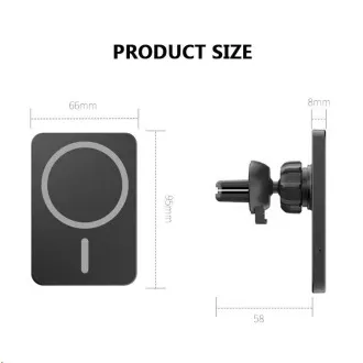 1stCOOL bezdrátová QI nabíječka 15W, magnetická, do auta, MagSafe kompatibilní, černá 1stCOOL bezdrátová QI nabíječka 15W, magnetická, do auta, MagSafe kompatibilní, černá