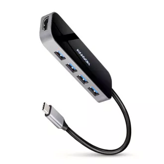 AXAGON HMC-6H4A, USB 3.2 Gen 1 hub, porty 4x USB-A, HDMI 4k/30Hz, PD 100W, kabel USB-C 20cm AXAGON HMC-6H4A, USB 3.2 Gen 1 hub, porty 4x USB-A, HDMI 4k/30Hz, PD 100W, kabel USB-C 20cm