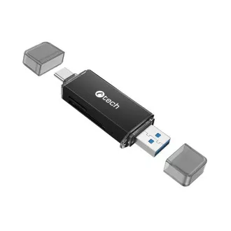 C-TECH čtečka karet UCR-02-AL, USB 3.0 TYPE A/ TYPE C, SD/micro SD C-TECH čtečka karet UCR-02-AL, USB 3.0 TYPE A/ TYPE C, SD/micro SD