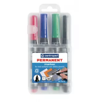 Značkovač Centropen 8576/4 permanent 4 barvy klínový hrot 1-4,6mm Značkovač Centropen 8576/4 permanent 4 barvy klínový hrot 1-4,6mm