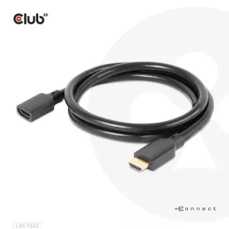 Club3D prodlužovací Ultra rychlý HDMI kabel, 4K120Hz, 8K60Hz, 48Gbps, M/F, 1m, 30 AWG Club3D prodlužovací Ultra rychlý HDMI kabel, 4K120Hz, 8K60Hz, 48Gbps, M/F, 1m, 30 AWG