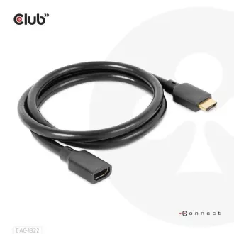 Club3D prodlužovací Ultra rychlý HDMI kabel, 4K120Hz, 8K60Hz, 48Gbps, M/F, 1m, 30 AWG Club3D prodlužovací Ultra rychlý HDMI kabel, 4K120Hz, 8K60Hz, 48Gbps, M/F, 1m, 30 AWG
