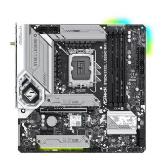 ASRock MB Sc LGA1700 B760M STEEL LEGEND WIFI, Intel B760, 4xDDR5, 1xDP, 1xHDMI, WI-FI, mATX