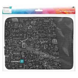CONNECT IT Doodle pouzdro pro notebook 13.3", černá CONNECT IT Doodle pouzdro pro notebook 13.3", černá