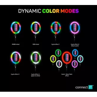 CONNECT IT Streaming Box Selfie10Ring kruhové 10" RGB LED světlo CONNECT IT Streaming Box Selfie10Ring kruhové 10" RGB LED světlo