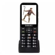EVOLVEO EasyPhone LT, mobilní telefon pro seniory s nabíjecím stojánkem, černá - Použité