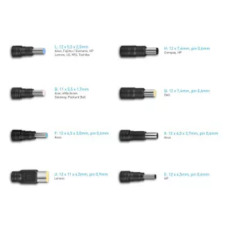 AVACOM QuickTIP 150W - univerzální adaptér pro notebooky + 8 konektorů