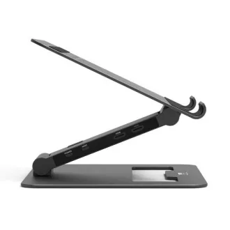 PORT dokovací stanice s natavitelným stojanem na notebook až pro 7 periferií přes USB-C, černá