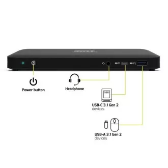 PORT dokovací stanice až pro 9 periferií přes USB-C, černá