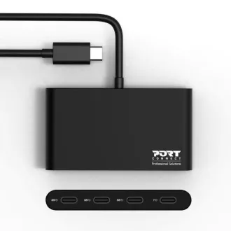 PORT hub USB-C s porty 3x USB-C 3.1 + 1x USB-C 100 W PD PORT hub USB-C s porty 3x USB-C 3.1 + 1x USB-C 100 W PD