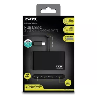 PORT hub USB-C s porty 3x USB-C 3.1 + 1x USB-C 100 W PD PORT hub USB-C s porty 3x USB-C 3.1 + 1x USB-C 100 W PD