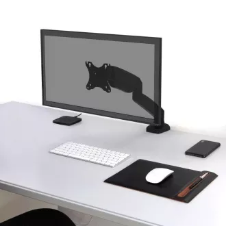 PORT držák na monitor na hranu stolu, VESA do 32", 1 rameno, šedá PORT držák na monitor na hranu stolu, VESA do 32", 1 rameno, šedá