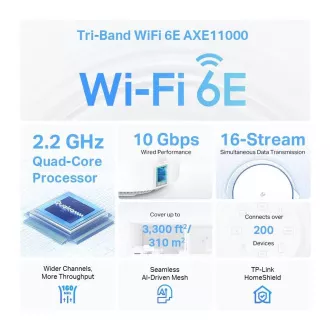 TP-Link Deco XE200(2-pack) - Meshový AXE11000 Wi-Fi 6E systém (2-pack) TP-Link Deco XE200(2-pack) - Meshový AXE11000 Wi-Fi 6E systém (2-pack)