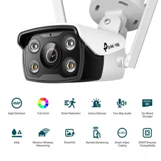 TP-Link VIGI C340-W(4mm), 4MP, Bullet, IR 30m, WIFI, Micro SD card TP-Link VIGI C340-W(4mm), 4MP, Bullet, IR 30m, WIFI, Micro SD card