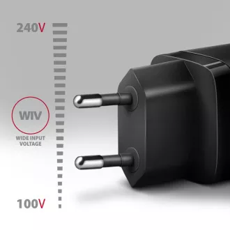 AXAGON ACU-PQ30, Sil nabíječka do sítě 30W, 2x port (USB-A + USB-C), PD3.0/PPS/QC4+/SFC/AFC/Apple, černá AXAGON ACU-PQ30, Sil nabíječka do sítě 30W, 2x port (USB-A + USB-C), PD3.0/PPS/QC4+/SFC/AFC/Apple, černá
