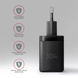 AXAGON ACU-PQ30, Sil nabíječka do sítě 30W, 2x port (USB-A + USB-C), PD3.0/PPS/QC4+/SFC/AFC/Apple, černá AXAGON ACU-PQ30, Sil nabíječka do sítě 30W, 2x port (USB-A + USB-C), PD3.0/PPS/QC4+/SFC/AFC/Apple, černá