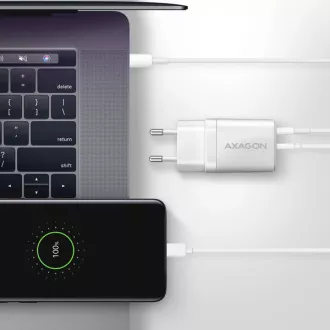 AXAGON ACU-PQ30W, Sil nabíječka do sítě 30W, 2x port (USB-A + USB-C), PD3.0/PPS/QC4+/SFC/AFC/Apple, bílá AXAGON ACU-PQ30W, Sil nabíječka do sítě 30W, 2x port (USB-A + USB-C), PD3.0/PPS/QC4+/SFC/AFC/Apple, bílá