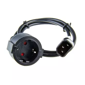 AVACOM síťový kabel pro výstup UPS - redukce PC konektor (IEC) na běžnou zásuvku (schuko) 1m AVACOM síťový kabel pro výstup UPS - redukce PC konektor (IEC) na běžnou zásuvku (schuko) 1m