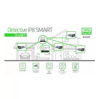 EVOLVEO kamerový systém Detective IP8 SMART, 4 kamery EVOLVEO kamerový systém Detective IP8 SMART, 4 kamery