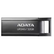 ADATA Flash Disk 32GB UR340, USB 3.2 Dash Drive, kov lesklá černá