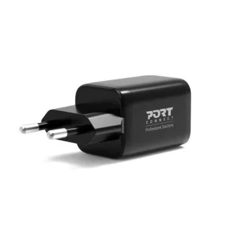 PORT síťová nabíječka pro USB-C a USB-A, 45 W, černá