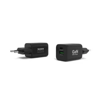 PORT síťová nabíječka pro USB-C a USB-A, 45 W, černá