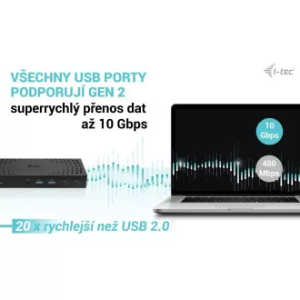 i-tec USB 3.0 / USB-C / Thunderbolt, 3x 4K Docking Station Gen 2 + PD 100W i-tec USB 3.0 / USB-C / Thunderbolt, 3x 4K Docking Station Gen 2 + PD 100W