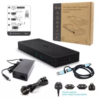 i-tec USB 3.0 / USB-C / Thunderbolt, 3x 4K Docking Station Gen 2 + PD 100W i-tec USB 3.0 / USB-C / Thunderbolt, 3x 4K Docking Station Gen 2 + PD 100W