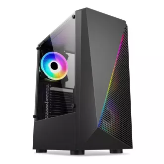 1stCOOL skříň SHARK 2, middle tower, AU, USB 3.0, bez zdroje, RGB fan, průhledná bočnice, černá 1stCOOL skříň SHARK 2, middle tower, AU, USB 3.0, bez zdroje, RGB fan, průhledná bočnice, černá