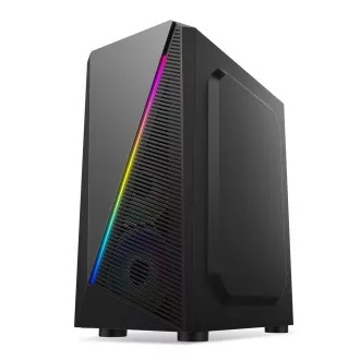 1stCOOL skříň SHARK 2, middle tower, AU, USB 3.0, bez zdroje, RGB fan, průhledná bočnice, černá 1stCOOL skříň SHARK 2, middle tower, AU, USB 3.0, bez zdroje, RGB fan, průhledná bočnice, černá
