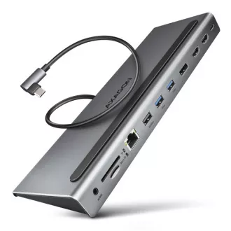 AXAGON HMC-4KX3 USB 5Gbps hub, 3x USB-A, 2x HDMI, DP, RJ-45 GLAN, SD/microSD, audio, PD 100W, kabel USB-C 40cm AXAGON HMC-4KX3 USB 5Gbps hub, 3x USB-A, 2x HDMI, DP, RJ-45 GLAN, SD/microSD, audio, PD 100W, kabel USB-C 40cm