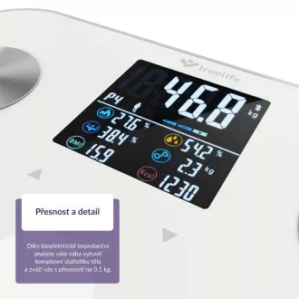 TrueLife FitScale W6 BT - Bioelektrická impedanční bluetooth váha - bílá TrueLife FitScale W6 BT - Bioelektrická impedanční bluetooth váha - bílá