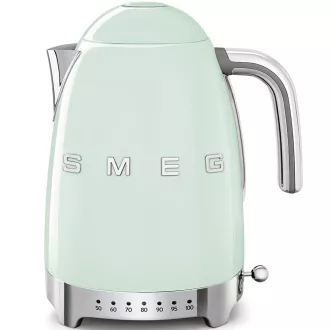 Smeg KLF04PGEU rychlovarná konvice, 1, 7 l (7 šálků), 2400 W, styl 50. let, řízení teploty, 7 programů, pastelově zelená Smeg KLF04PGEU rychlovarná konvice, 1, 7 l (7 šálků), 2400 W, styl 50. let, řízení teploty, 7 programů, pastelově zelená