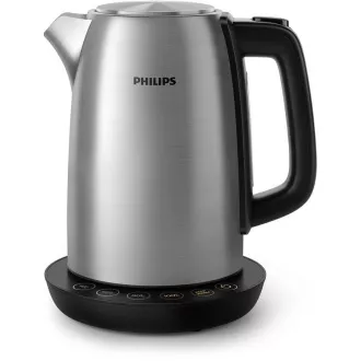 Philips HD9359/90 rychlovarná konvice, 1.7 l, 2200 W, regulace teploty, černá / stříbrná