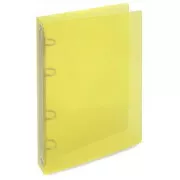 Pořadač A4 2cm 4 kroužky průhl. žlutý