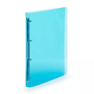 Pořadač A4 2cm 4 kroužky průhl. modrý Pořadač A4 2cm 4 kroužky průhl. modrý