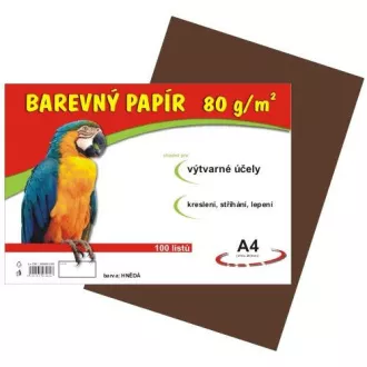 Papír pro výtvarku A4/80g hnědý 100 listů Papír pro výtvarku A4/80g hnědý 100 listů