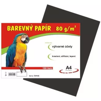 Papír pro výtvarku A4/80g černý 100 listů Papír pro výtvarku A4/80g černý 100 listů