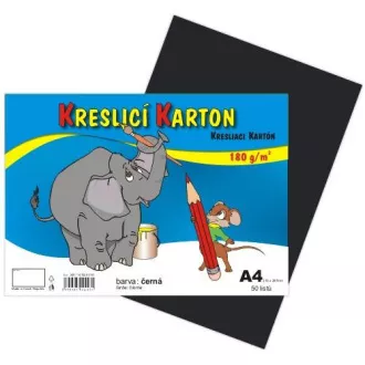 Kreslící karton A4/180g 50 listů černý Kreslící karton A4/180g 50 listů černý