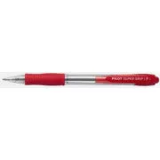Kuličkové pero Pilot super grip 0,7mm červené / náplň 2110 tělo čiré