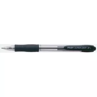 Kuličkové pero Pilot super grip 0,7mm černé / náplň 2110 tělo čiré Kuličkové pero Pilot super grip 0,7mm černé / náplň 2110 tělo čiré