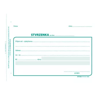 Tiskopis Stvrzenka A6 100 listů OPTYS Tiskopis Stvrzenka A6 100 listů OPTYS
