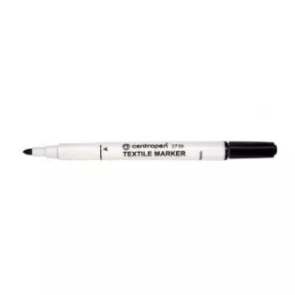 Značkovač Centropen 2739 na textil černý válcový hrot 3,5mm Značkovač Centropen 2739 na textil černý válcový hrot 3,5mm