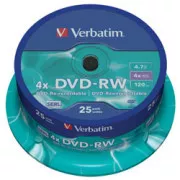 VERBATIM DVD-RW(25-pack)Spindle/4x/4.7GB