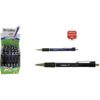 Kuličkové pero Flexoffice Iris plast 0,7mm modré tělo mix Kuličkové pero Flexoffice Iris plast 0,7mm modré tělo mix