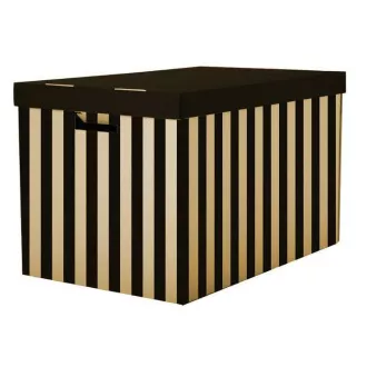 Archivační krabice s víkem 56x37x36cm černá nosnost 15kg 2ks Archivační krabice s víkem 56x37x36cm černá nosnost 15kg 2ks